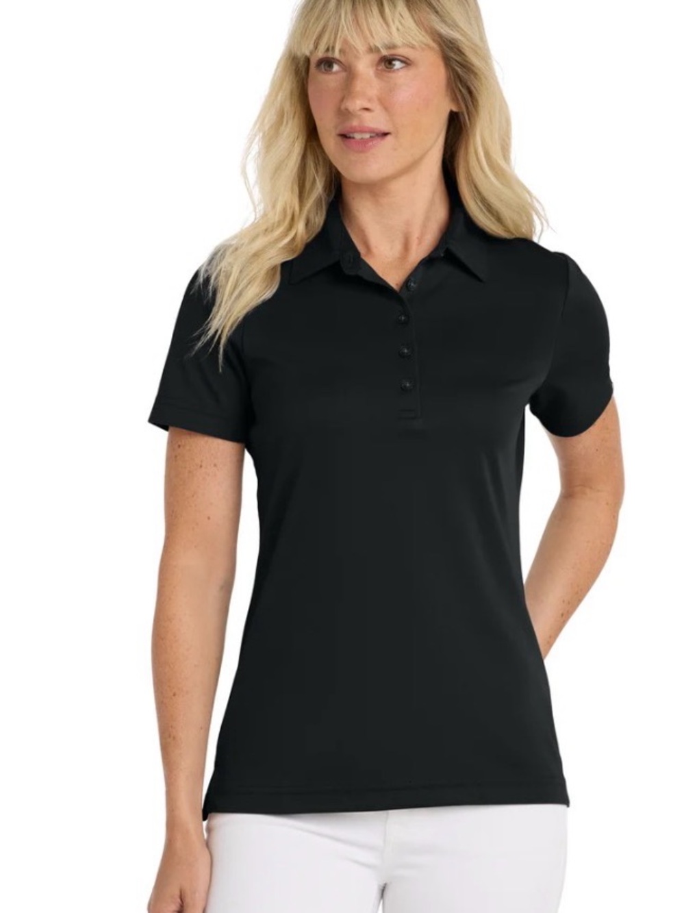 Travis Mathew Women's Black Short-Sleeve Polo